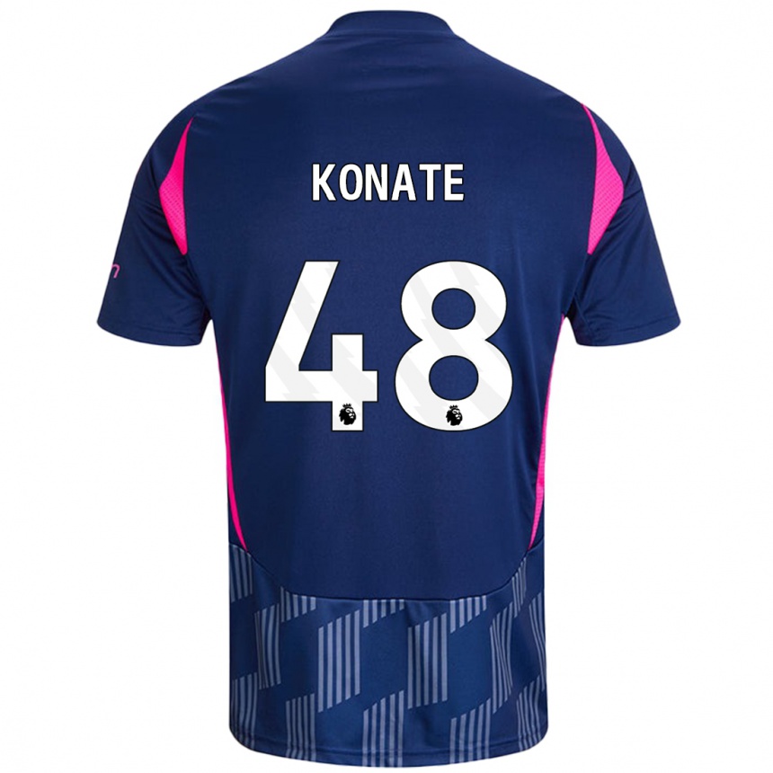 Vaikiškas Ateef Konaté #48 Karališkoji Mėlyna Rožinė Išvykos Marškinėliai 2024/25 T-Shirt