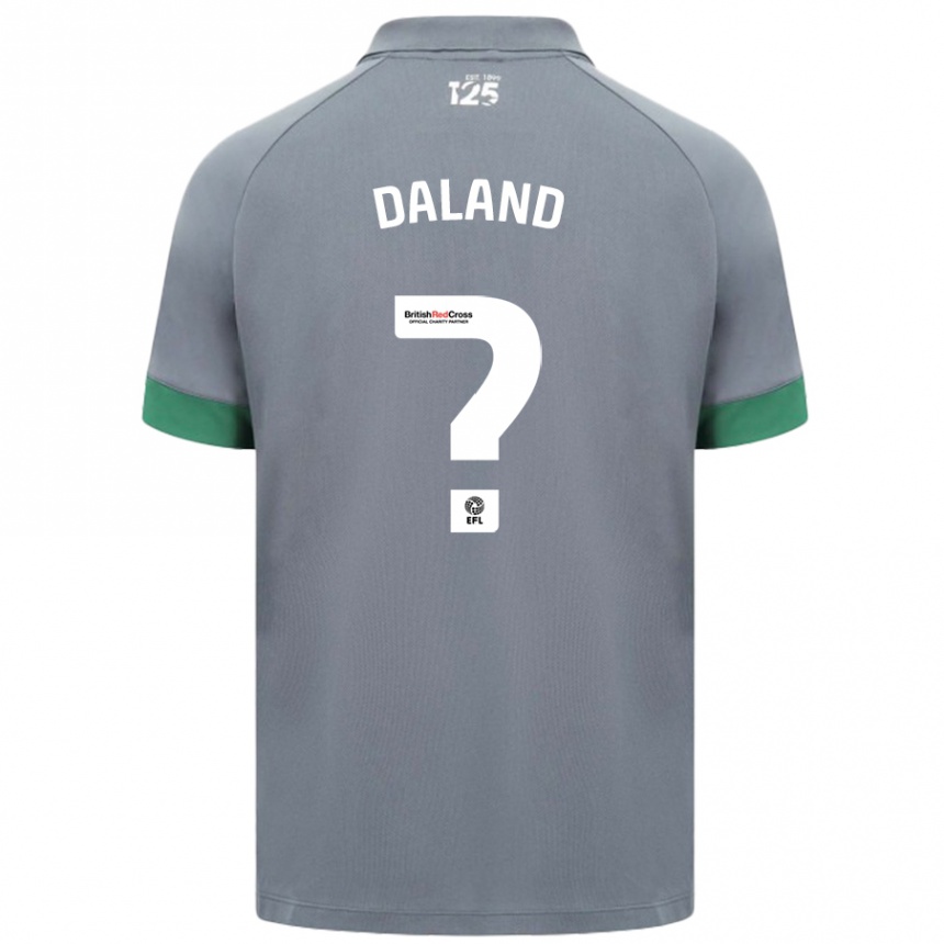 Vaikiškas Jesper Daland #0 Tamsiai Pilka Išvykos Marškinėliai 2024/25 T-Shirt