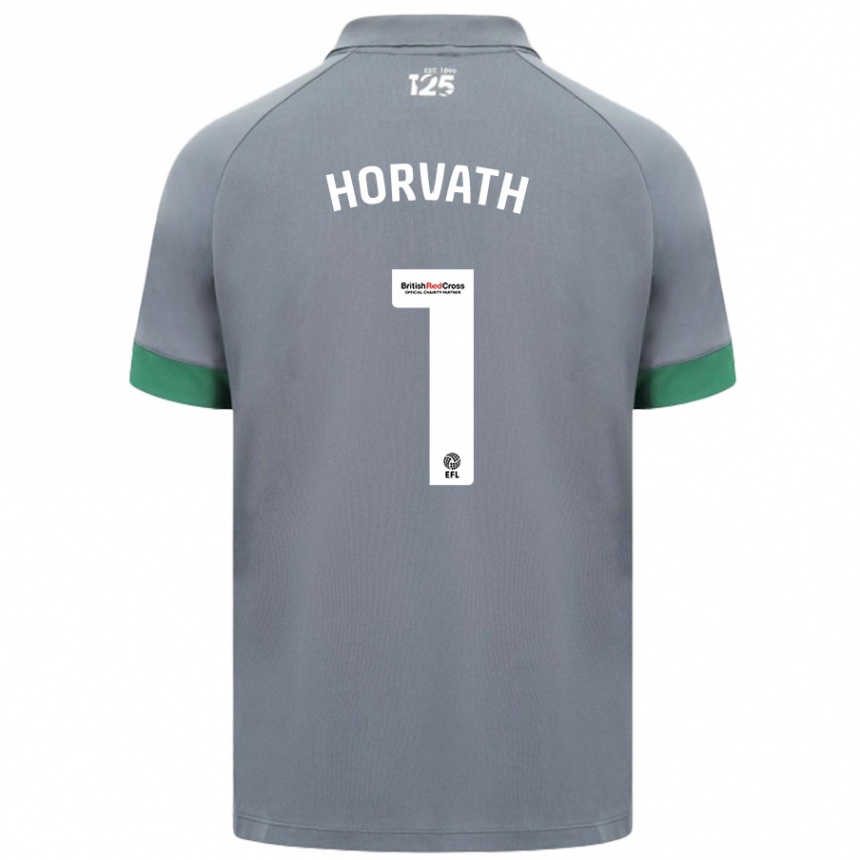 Vaikiškas Ethan Horvath #1 Tamsiai Pilka Išvykos Marškinėliai 2024/25 T-Shirt