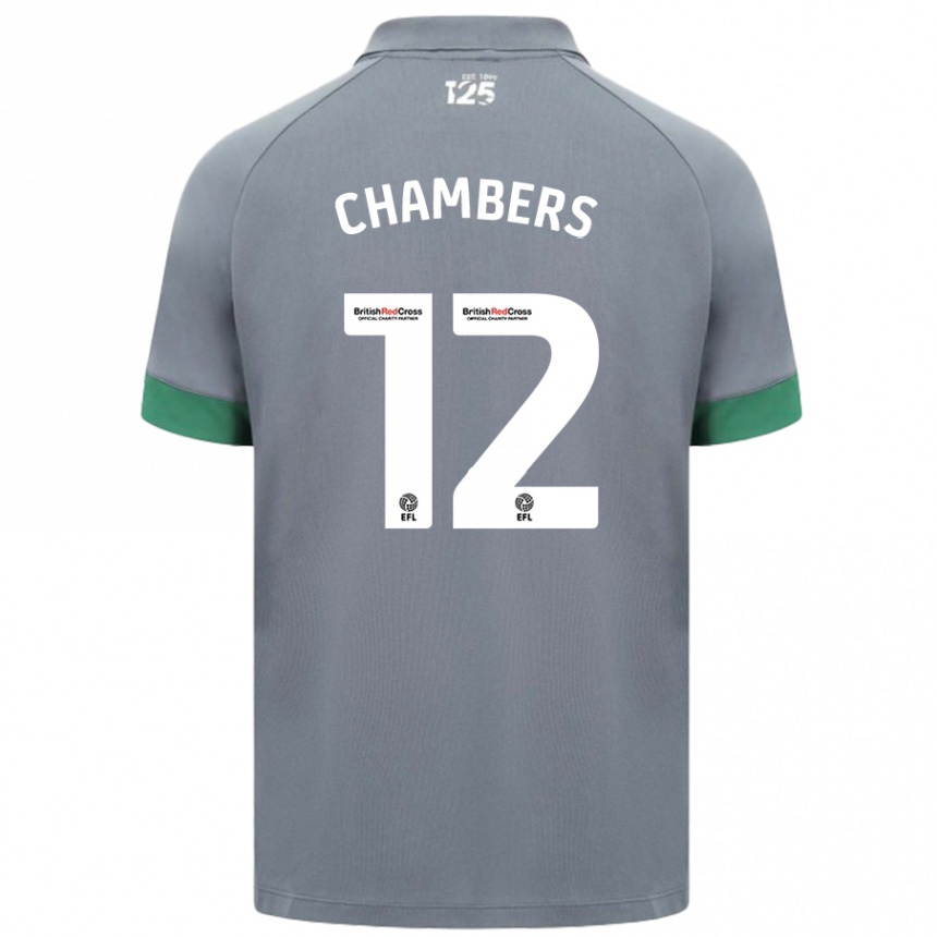 Vaikiškas Calum Chambers #12 Tamsiai Pilka Išvykos Marškinėliai 2024/25 T-Shirt