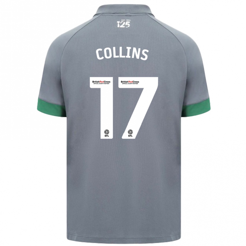 Vaikiškas Jamilu Collins #17 Tamsiai Pilka Išvykos Marškinėliai 2024/25 T-Shirt