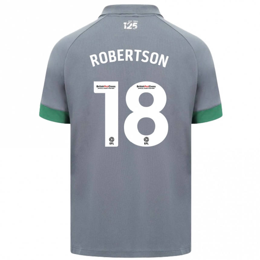 Vaikiškas Alex Robertson #18 Tamsiai Pilka Išvykos Marškinėliai 2024/25 T-Shirt