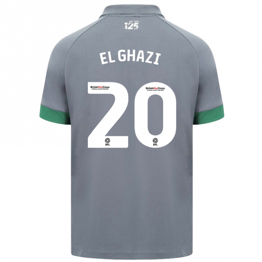 Vaikiškas Anwar El Ghazi #20 Tamsiai Pilka Išvykos Marškinėliai 2024/25 T-Shirt