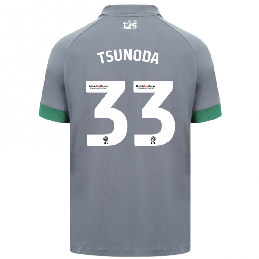 Vaikiškas Ryotaro Tsunoda #33 Tamsiai Pilka Išvykos Marškinėliai 2024/25 T-Shirt