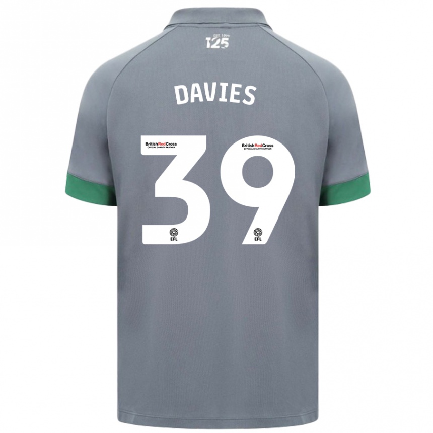 Vaikiškas Isaak Davies #39 Tamsiai Pilka Išvykos Marškinėliai 2024/25 T-Shirt