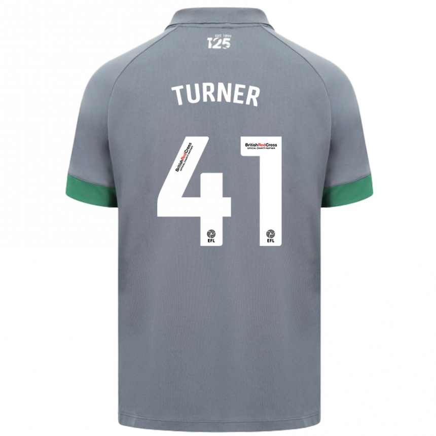 Vaikiškas Matthew Turner #41 Tamsiai Pilka Išvykos Marškinėliai 2024/25 T-Shirt