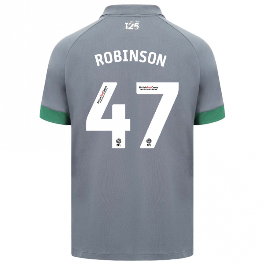 Vaikiškas Callum Robinson #47 Tamsiai Pilka Išvykos Marškinėliai 2024/25 T-Shirt