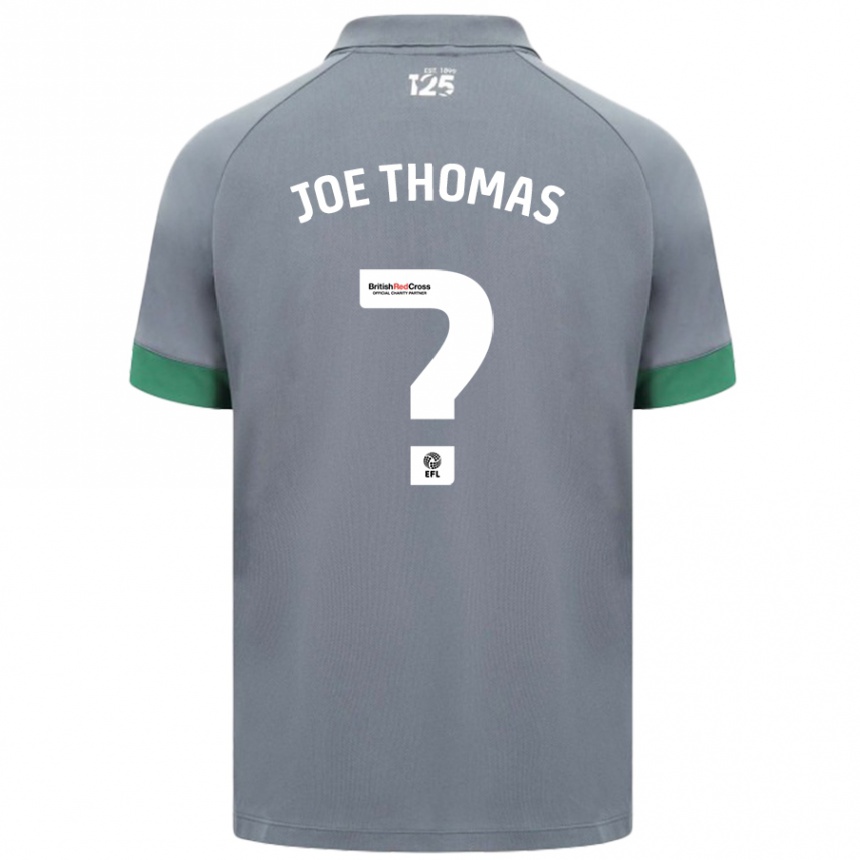 Vaikiškas Joe Thomas #0 Tamsiai Pilka Išvykos Marškinėliai 2024/25 T-Shirt