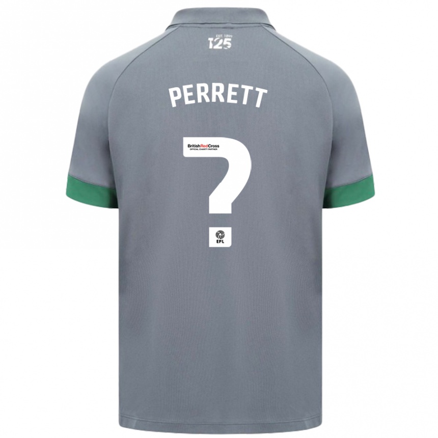 Vaikiškas Troy Perrett #0 Tamsiai Pilka Išvykos Marškinėliai 2024/25 T-Shirt