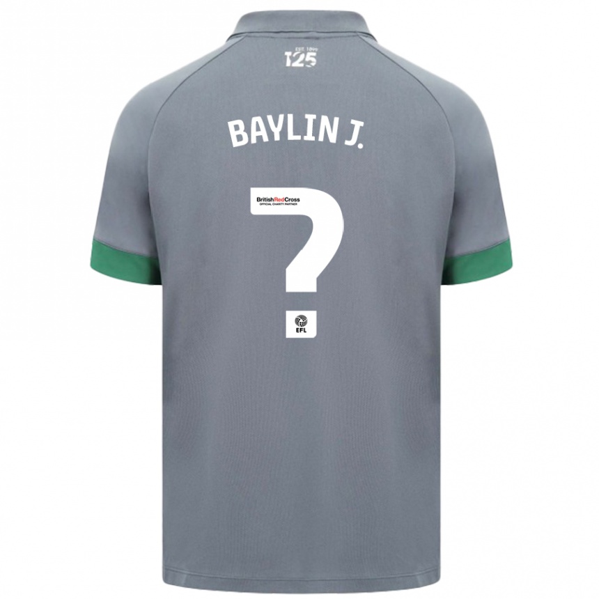 Vaikiškas Baylin Johnson #0 Tamsiai Pilka Išvykos Marškinėliai 2024/25 T-Shirt