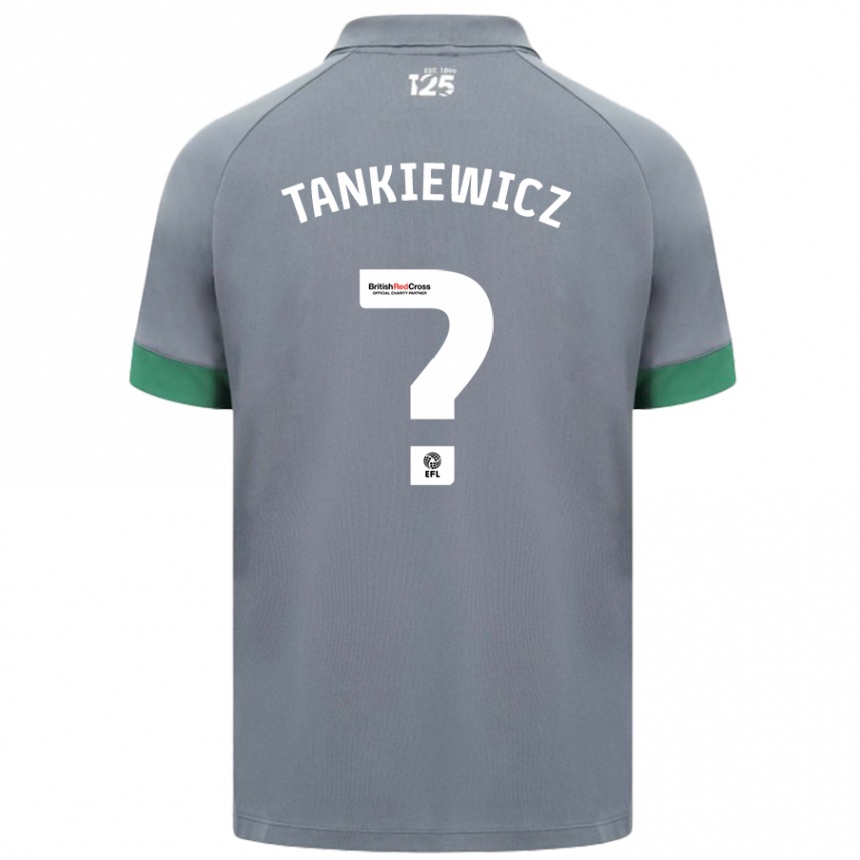 Vaikiškas Rob Tankiewicz #0 Tamsiai Pilka Išvykos Marškinėliai 2024/25 T-Shirt