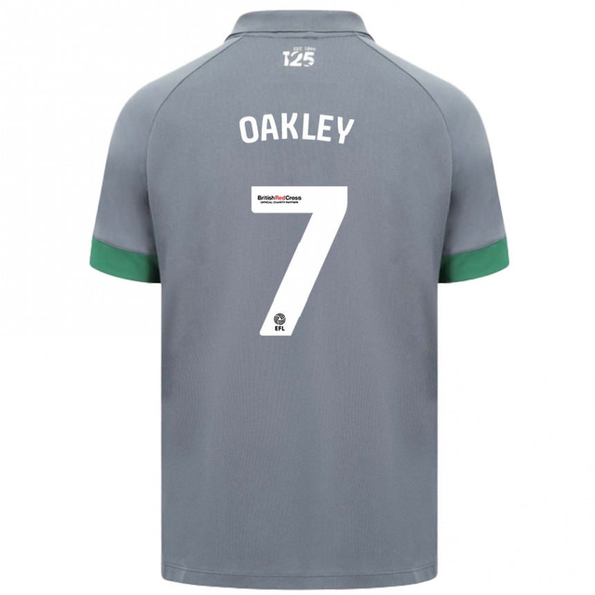 Vaikiškas Rhianne Oakley #7 Tamsiai Pilka Išvykos Marškinėliai 2024/25 T-Shirt