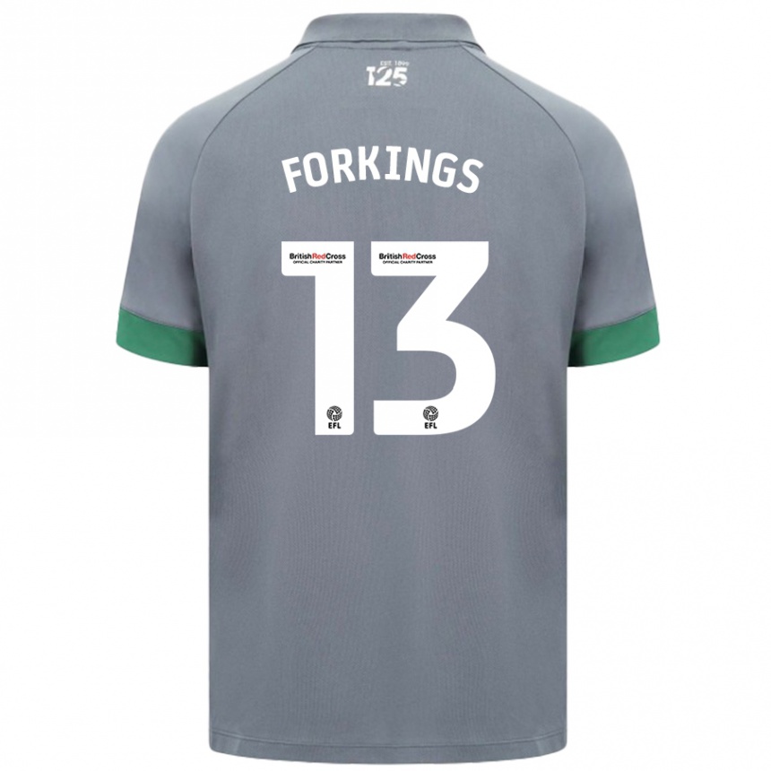 Vaikiškas Amelia Forkings #13 Tamsiai Pilka Išvykos Marškinėliai 2024/25 T-Shirt