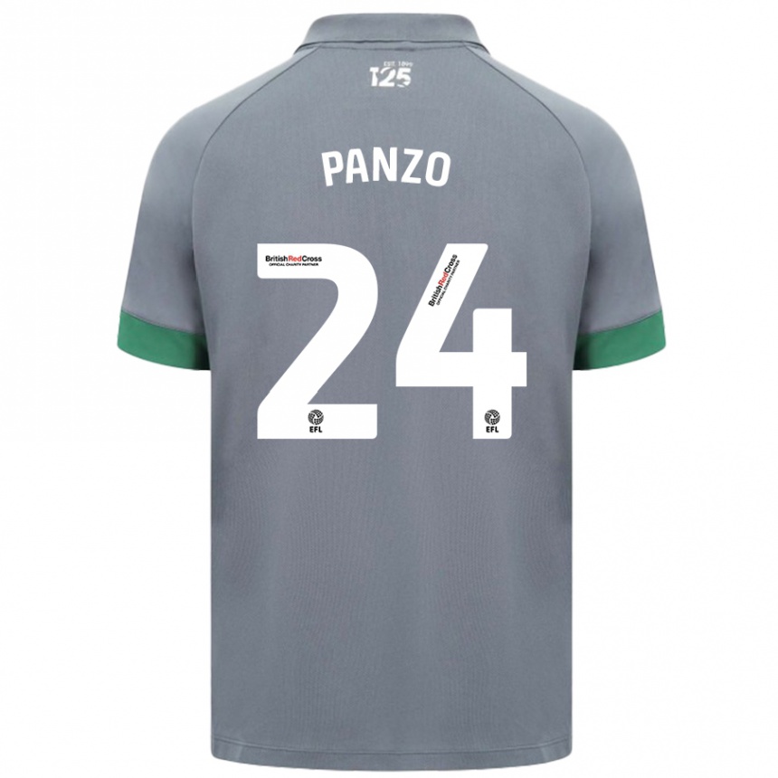 Vaikiškas Jonathan Panzo #24 Tamsiai Pilka Išvykos Marškinėliai 2024/25 T-Shirt