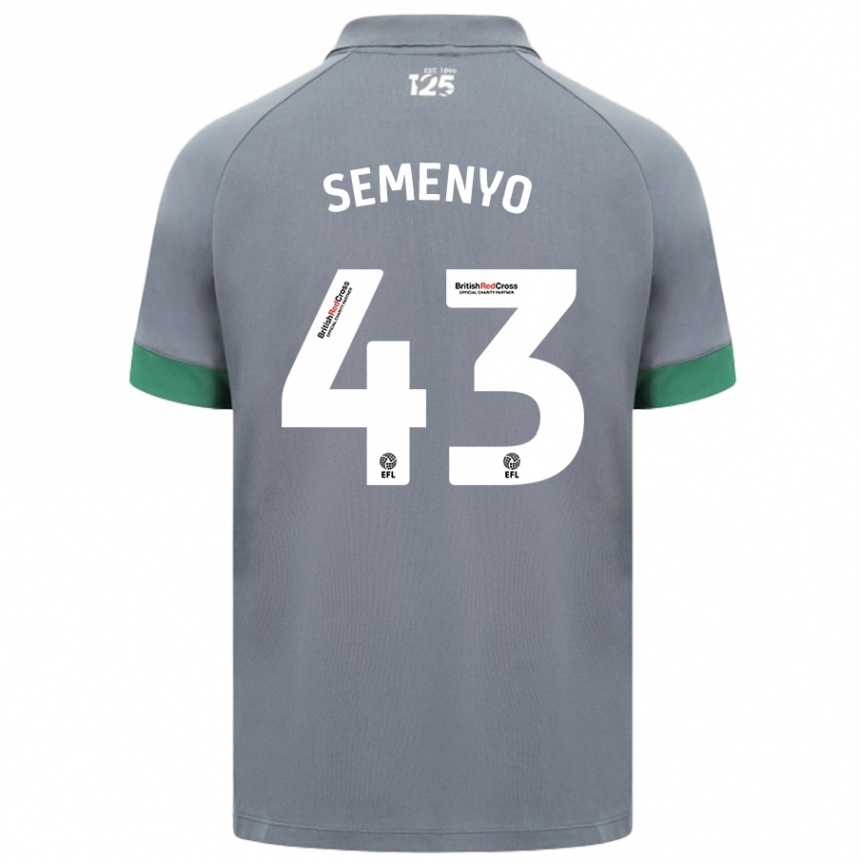 Vaikiškas Jai Semenyo #43 Tamsiai Pilka Išvykos Marškinėliai 2024/25 T-Shirt