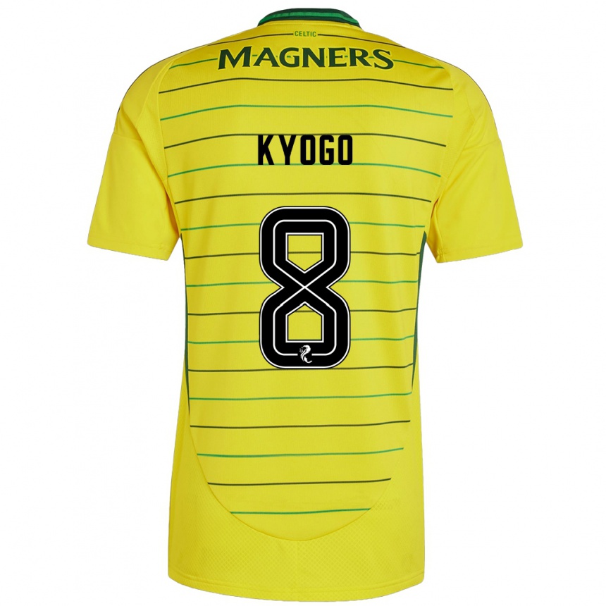 Vaikiškas Kyogo Furuhashi #8 Geltona Išvykos Marškinėliai 2024/25 T-Shirt