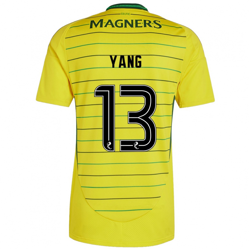 Vaikiškas Hyun-Jun Yang #13 Geltona Išvykos Marškinėliai 2024/25 T-Shirt