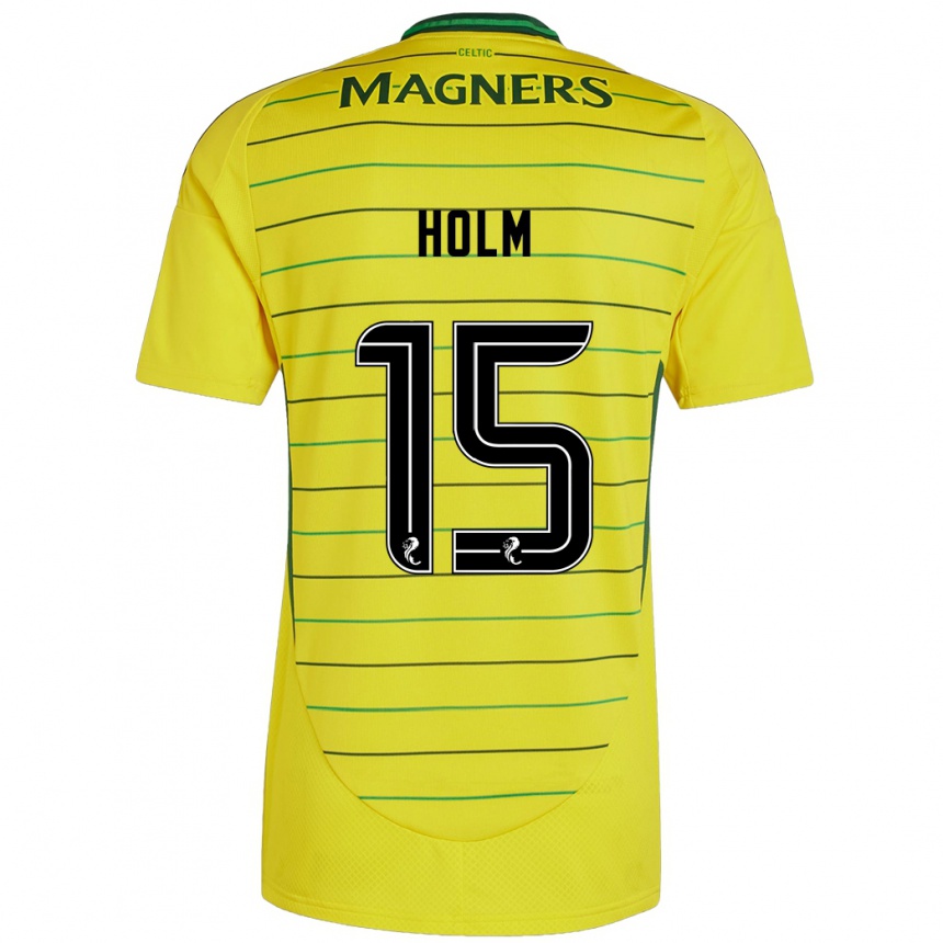 Vaikiškas Odin Thiago Holm #15 Geltona Išvykos Marškinėliai 2024/25 T-Shirt