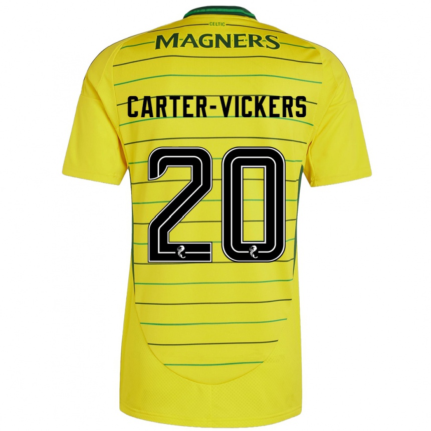 Vaikiškas Cameron Carter-Vickers #20 Geltona Išvykos Marškinėliai 2024/25 T-Shirt