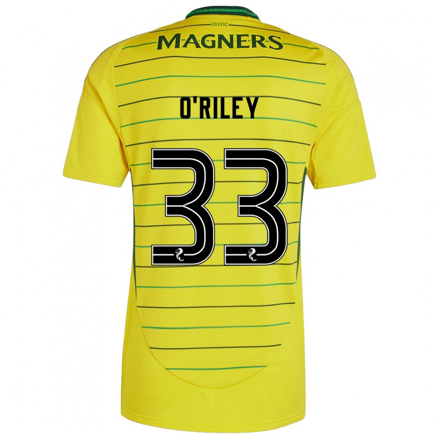 Vaikiškas Matt O'riley #33 Geltona Išvykos Marškinėliai 2024/25 T-Shirt