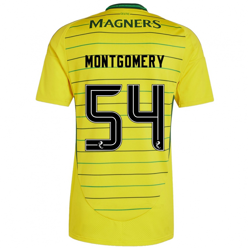 Vaikiškas Adam Montgomery #54 Geltona Išvykos Marškinėliai 2024/25 T-Shirt