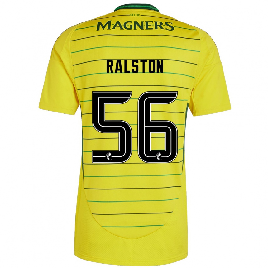 Vaikiškas Anthony Ralston #56 Geltona Išvykos Marškinėliai 2024/25 T-Shirt