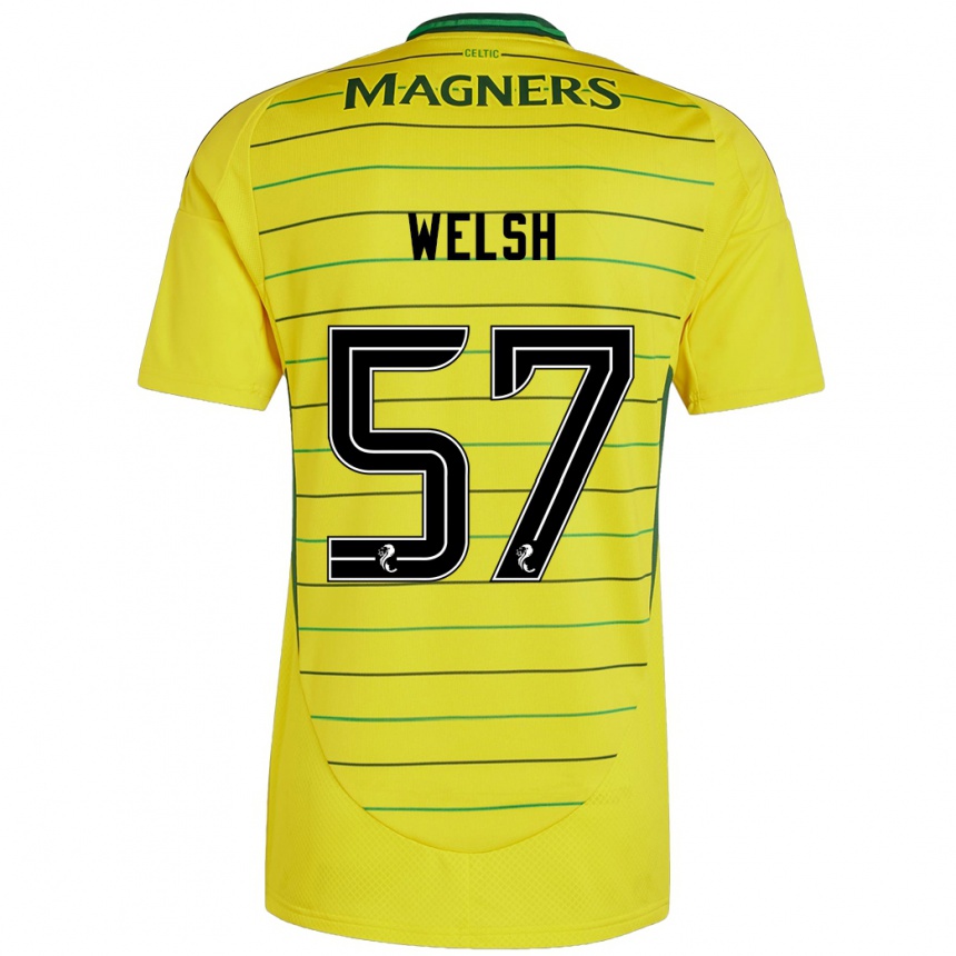 Vaikiškas Stephen Welsh #57 Geltona Išvykos Marškinėliai 2024/25 T-Shirt