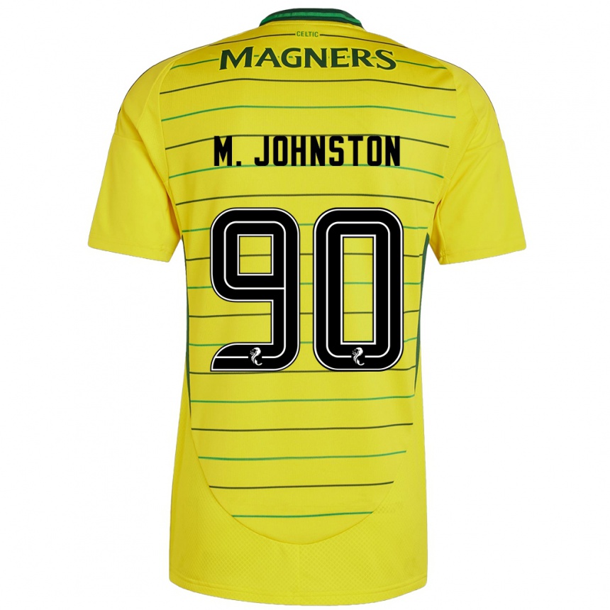 Vaikiškas Mikey Johnston #90 Geltona Išvykos Marškinėliai 2024/25 T-Shirt