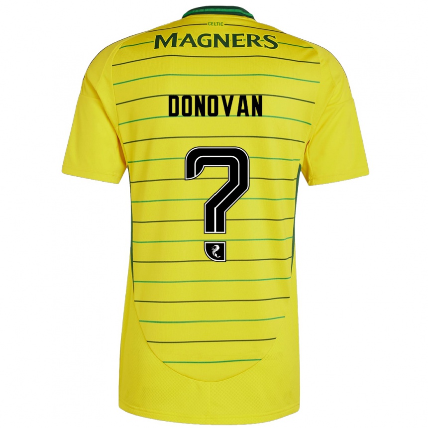 Vaikiškas Colby Donovan #0 Geltona Išvykos Marškinėliai 2024/25 T-Shirt