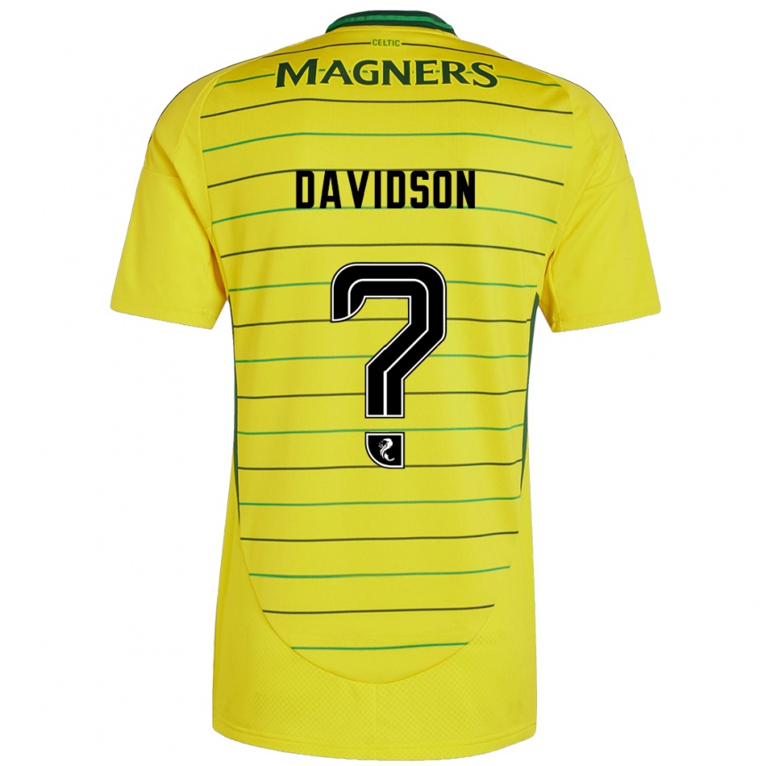 Vaikiškas Alasdair Davidson #0 Geltona Išvykos Marškinėliai 2024/25 T-Shirt