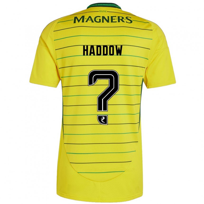 Vaikiškas Aiden Haddow #0 Geltona Išvykos Marškinėliai 2024/25 T-Shirt