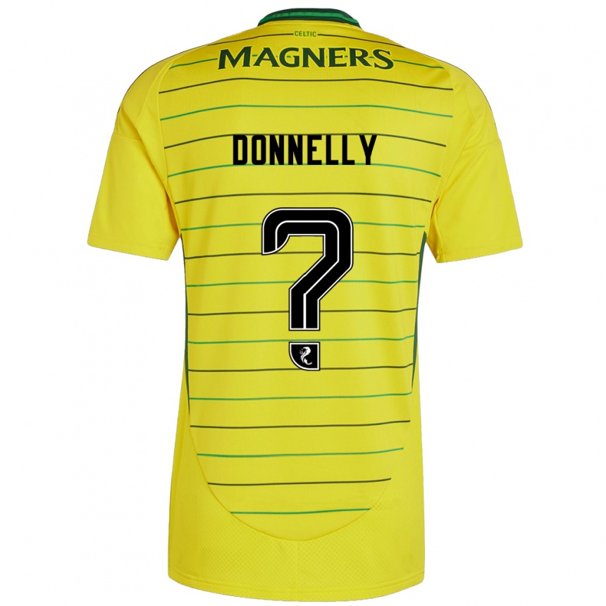 Vaikiškas Jacob Donnelly #0 Geltona Išvykos Marškinėliai 2024/25 T-Shirt