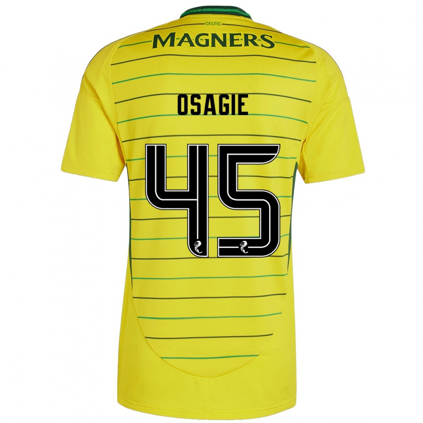 Vaikiškas Justin Osagie #45 Geltona Išvykos Marškinėliai 2024/25 T-Shirt