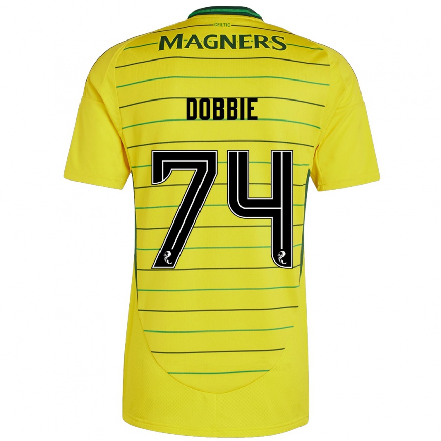 Vaikiškas Lewis Dobbie #74 Geltona Išvykos Marškinėliai 2024/25 T-Shirt