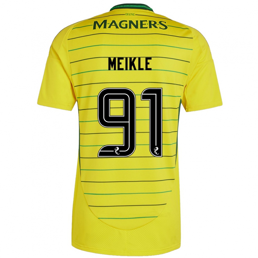 Vaikiškas Jamie Meikle #91 Geltona Išvykos Marškinėliai 2024/25 T-Shirt