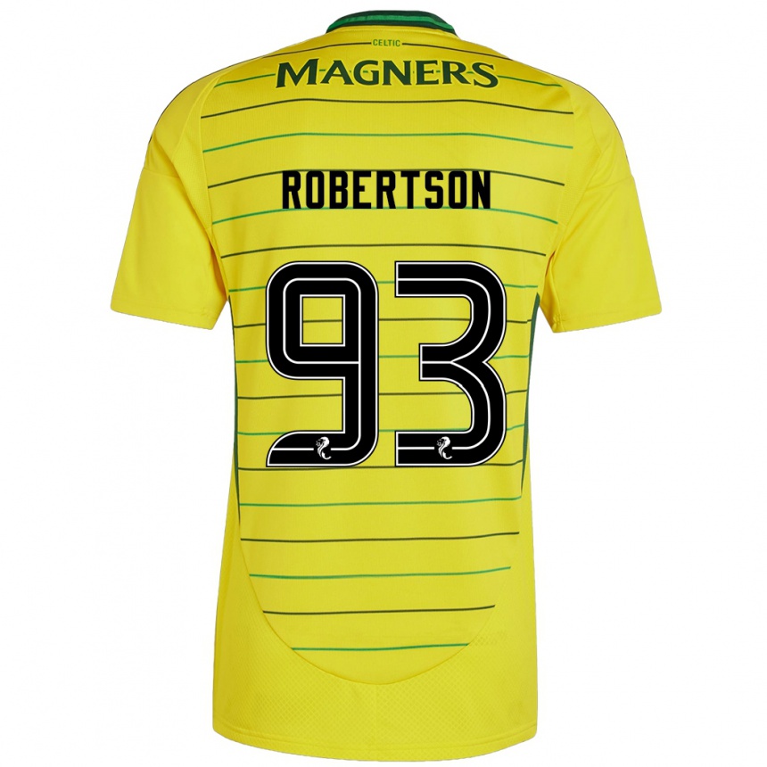 Vaikiškas Mitchell Robertson #93 Geltona Išvykos Marškinėliai 2024/25 T-Shirt