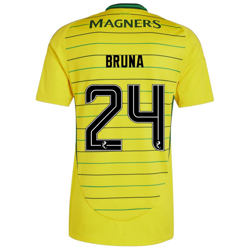 Vaikiškas Bruna Lourenço #24 Geltona Išvykos Marškinėliai 2024/25 T-Shirt