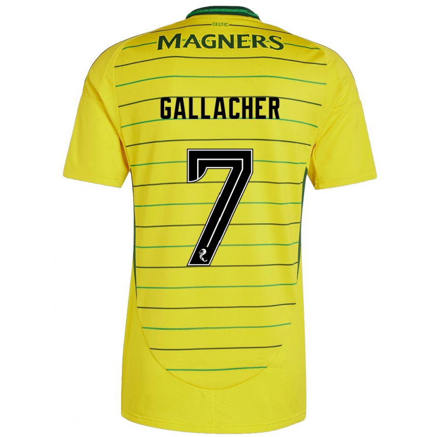 Vaikiškas Amy Gallacher #7 Geltona Išvykos Marškinėliai 2024/25 T-Shirt