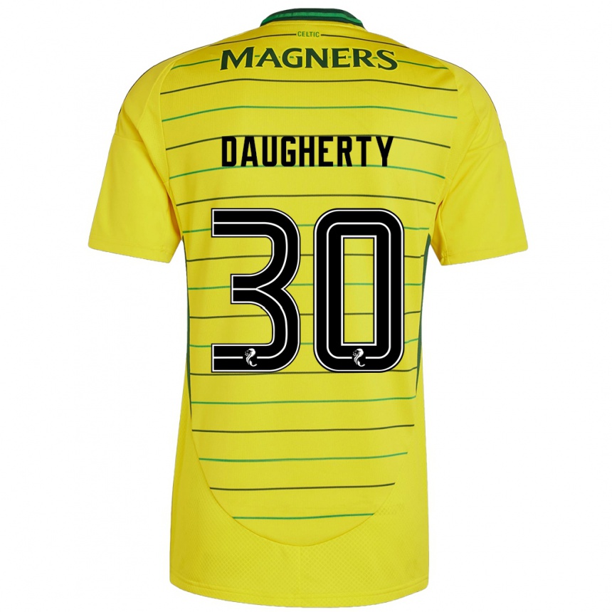 Vaikiškas Kelsey Daugherty #30 Geltona Išvykos Marškinėliai 2024/25 T-Shirt