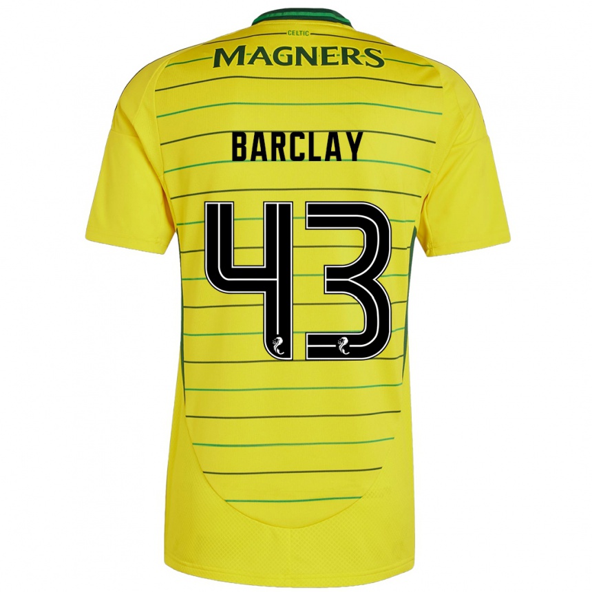 Vaikiškas Lucy Barclay #43 Geltona Išvykos Marškinėliai 2024/25 T-Shirt