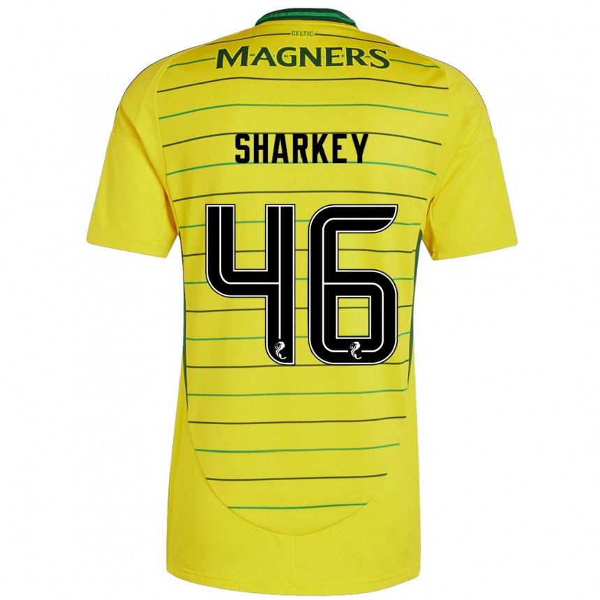 Vaikiškas Amy Sharkey #46 Geltona Išvykos Marškinėliai 2024/25 T-Shirt