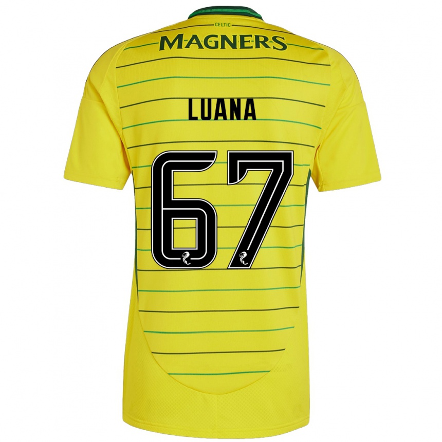 Vaikiškas Luana Muñoz #67 Geltona Išvykos Marškinėliai 2024/25 T-Shirt