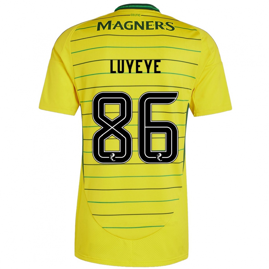 Vaikiškas Benny-Jackson Luyeye #86 Geltona Išvykos Marškinėliai 2024/25 T-Shirt