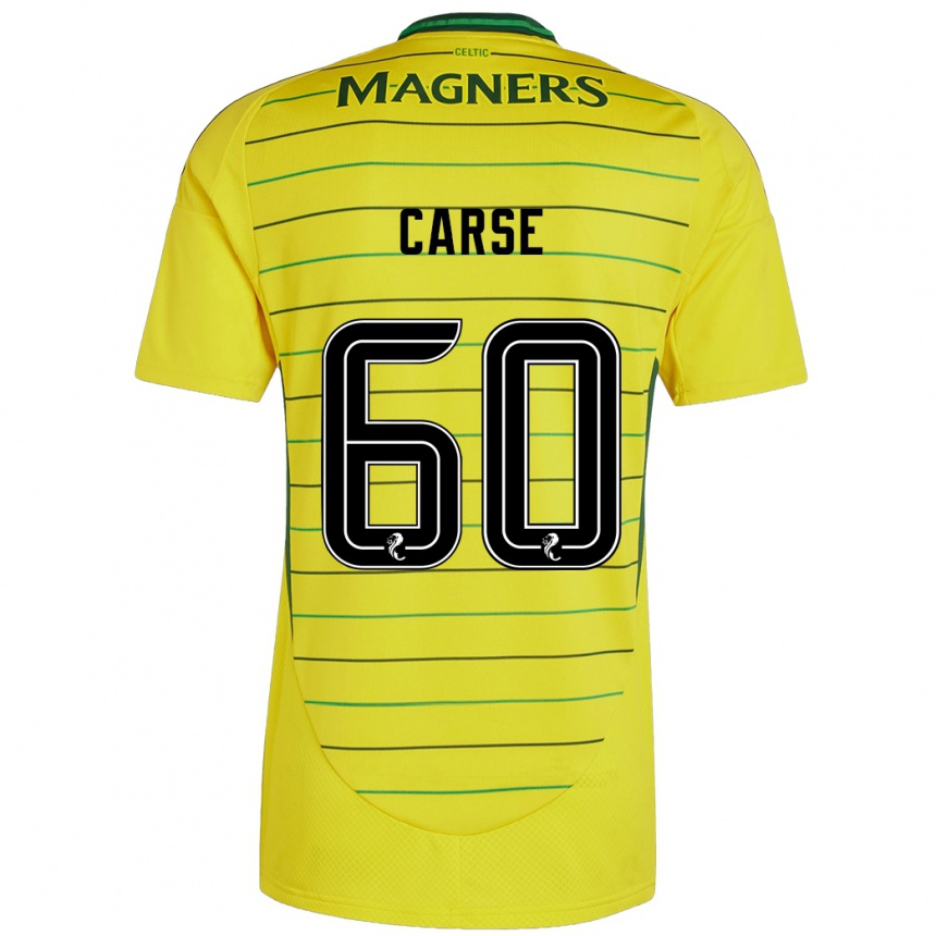 Vaikiškas Mackenzie Carse #60 Geltona Išvykos Marškinėliai 2024/25 T-Shirt