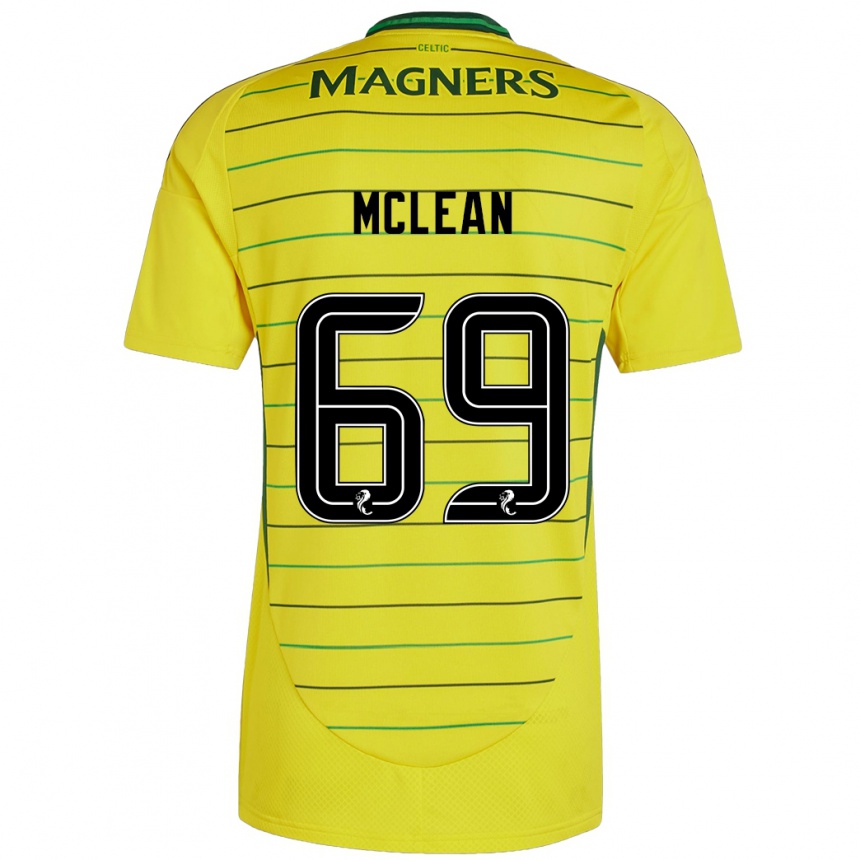 Vaikiškas Kai Mclean #69 Geltona Išvykos Marškinėliai 2024/25 T-Shirt