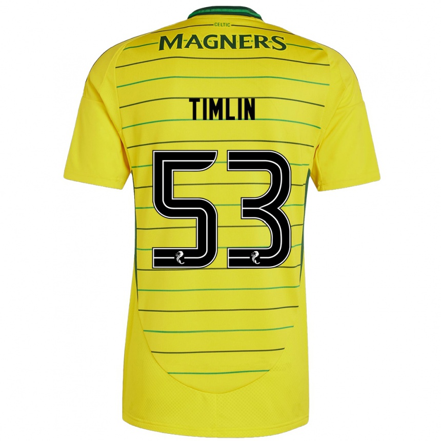 Vaikiškas Sophie Timlin #53 Geltona Išvykos Marškinėliai 2024/25 T-Shirt