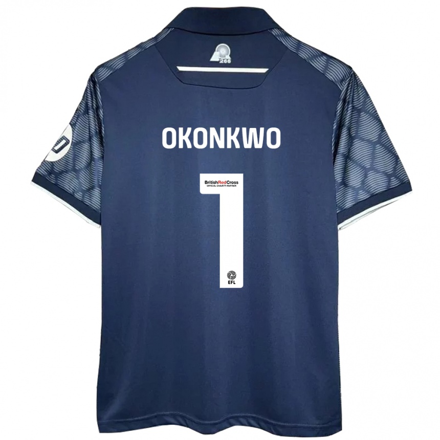 Vaikiškas Arthur Okonkwo #1 Juoda Išvykos Marškinėliai 2024/25 T-Shirt