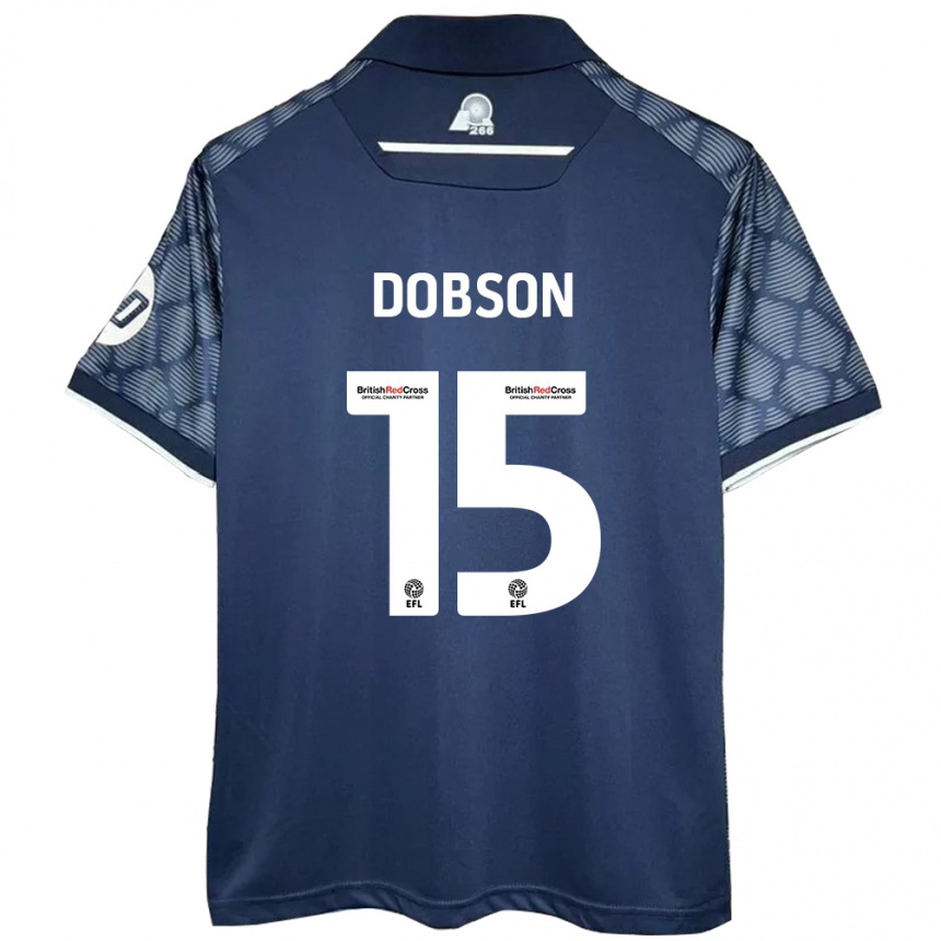 Vaikiškas George Dobson #15 Juoda Išvykos Marškinėliai 2024/25 T-Shirt