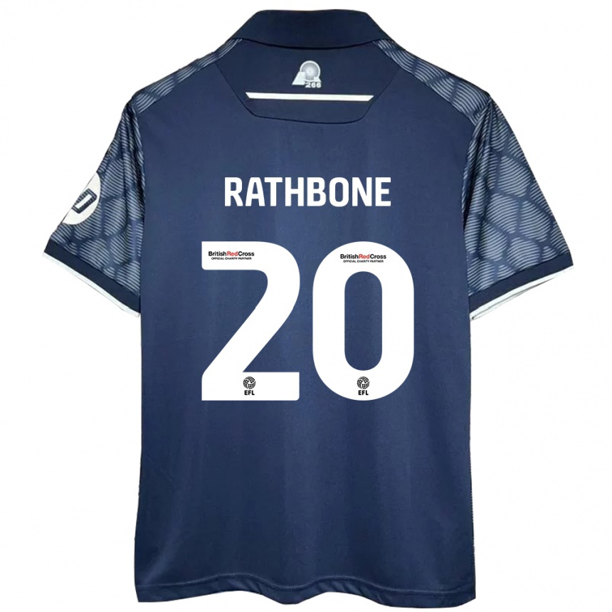 Vaikiškas Ollie Rathbone #20 Juoda Išvykos Marškinėliai 2024/25 T-Shirt