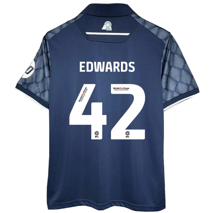 Vaikiškas Callum Edwards #42 Juoda Išvykos Marškinėliai 2024/25 T-Shirt